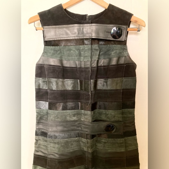 Calvin Klein Size 4 Fall/Winter 2015 Leather Panel Mini Dress - Picture 4 of 15